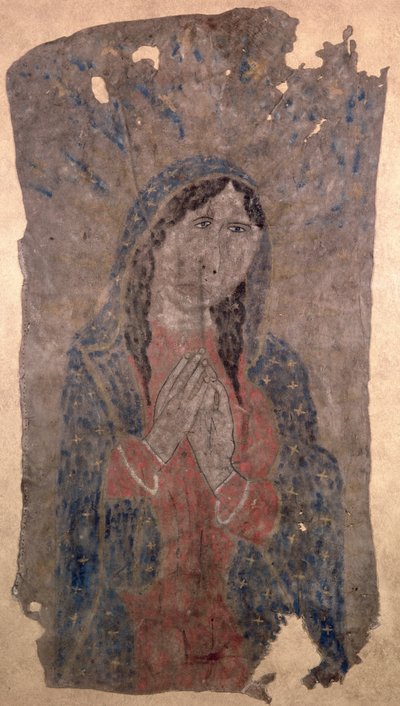 Målning av en madonna, puebloindian av American Native