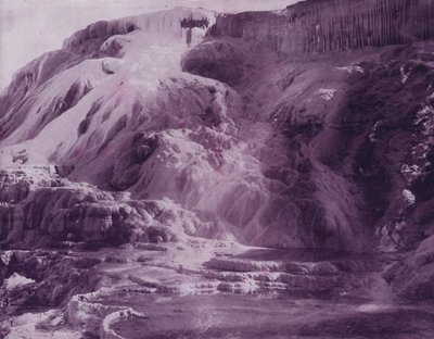 Beryl Springs och Cleopatra Terrace, Yellowstone National Park (s/v foto) av American Photographer (after)