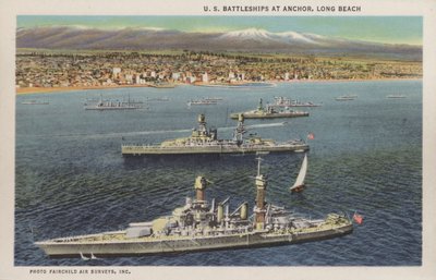 Kalifornien: Amerikanska slagskepp för ankar, Long Beach (foto) av American Photographer (after)