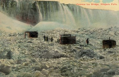 Berömd isbro vid Niagara Falls, New York, USA (färgad bild) av American Photographer (after)