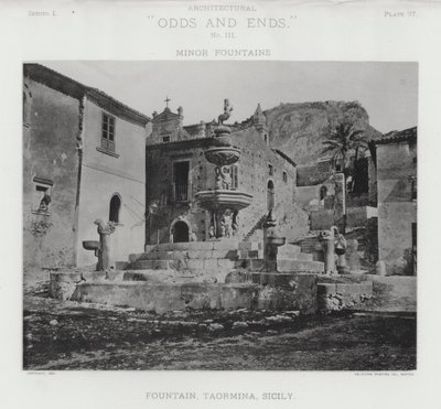 Fountain, Taormina, Sicilien (s/v foto) av American Photographer (after)
