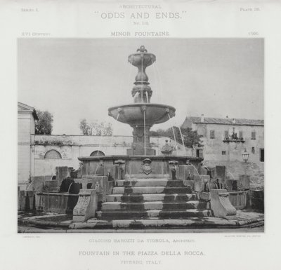 Fontän på Piazza Della Rocca, Viterbo, Italien (s/v foto) av American Photographer (after)
