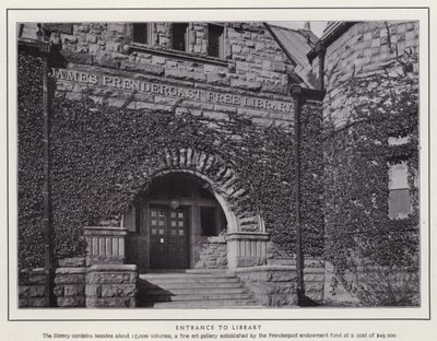 Jamestown, NY: Entrance to Library (s/v foto) av American Photographer (after)