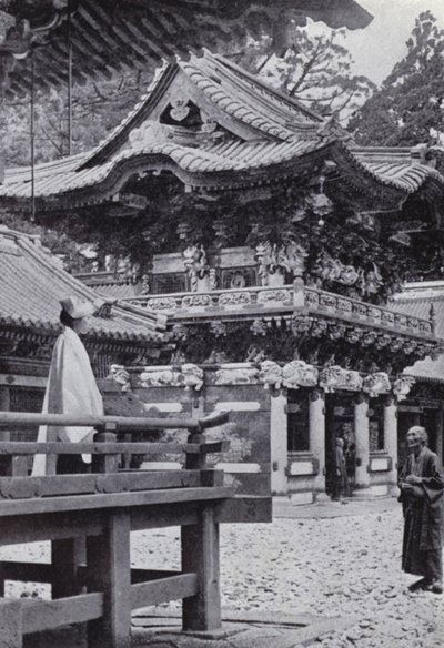 Underbara skulpturer av Yakushis buddhistiska tempel (s/v foto) av American Photographer (after)