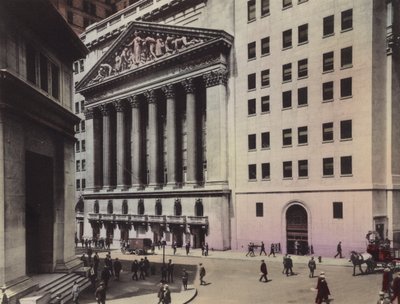 New York: J P Morgan och Co; New York Stock Exchange (bild) av American Photographer (after)