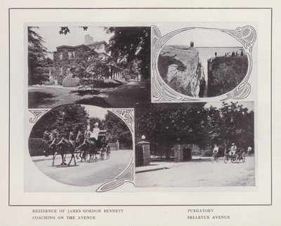 Newport, Rhode Island: James Gordon Bennetts bostad; Skärseld; Coaching på Avenyn; Bellevue Avenue (s/v foto) av American Photographer (after)