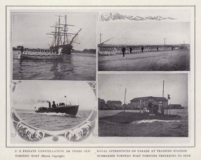 Newport, Rhode Island: US Fregate Constellation av American Photographer (after)