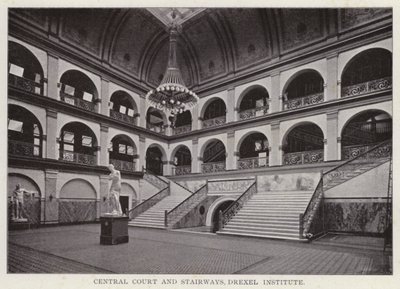 Philadelphia: Central Court and Stairways, Drexel Institute (s/v foto) av American Photographer (after)