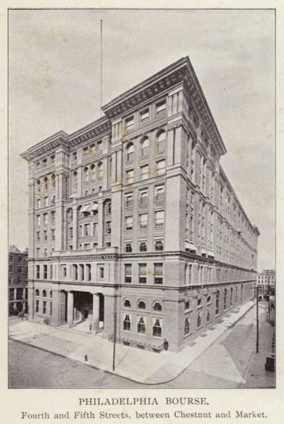 Philadelphia: Philadelphia Bourse, Fourth and Fifth Streets, mellan Chestnut och Market (s/v foto) av American Photographer (after)