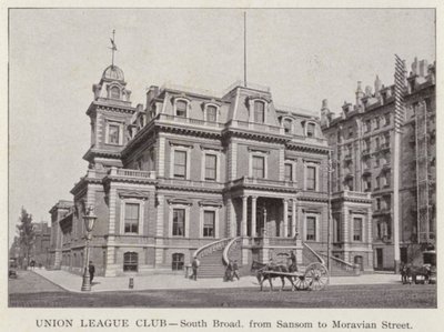 Philadelphia: Union League Club, South Broad, från Sansom till Moravian Street (s/v foto) av American Photographer (after)