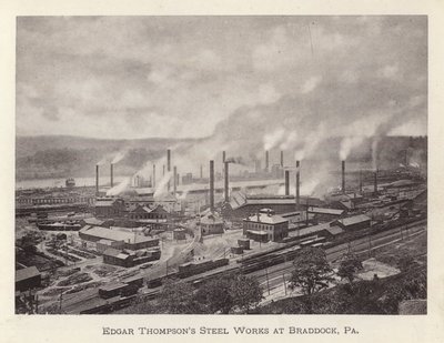Pittsburgh: Edgar Thompsons stålverk i Braddock, Pennsylvania (s/v foto) av American Photographer (after)