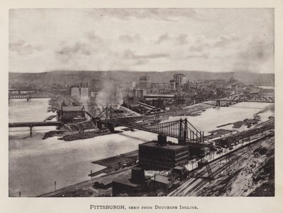 Pittsburgh: Pittsburgh, sett från Duquesne Incline (s/v foto) av American Photographer (after)