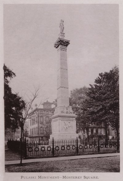 Pulaski-monumentet, Monterey Square (s/v foto) av American Photographer (after)