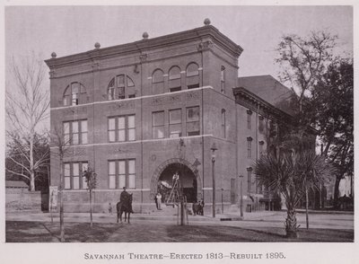 Savannah Theatre, uppförd 1813, ombyggd 1895 (s/v foto) av American Photographer (after)
