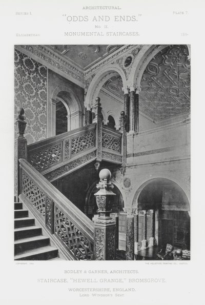 Trappa, "Hewell Grange," Bromsgrove, Worcestershire, England (s/v foto) av American Photographer (after)