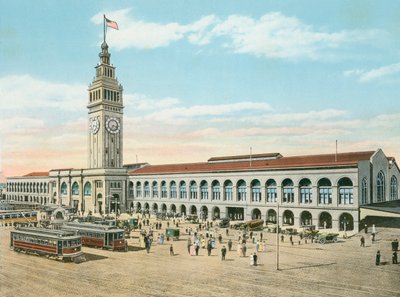 The Ferry Building, foten av Market Street, San Francisco, Kalifornien (foto) av American Photographer (after)
