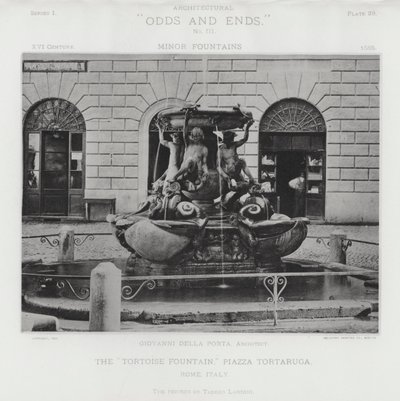"Sköldpaddsfontänen", Piazza Tortaruga, Rom, Italien (s/v foto) av American Photographer (after)