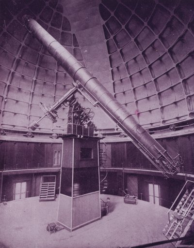 Det stora teleskopet, i Lick Observatory (s/v foto) av American Photographer (after)
