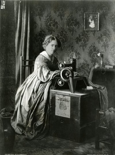 Annons för Singers patentsymaskiner, 1899 av American Photographer