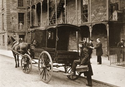En ambulans vid Bellevue Hospital, New York City, 1896 av American Photographer