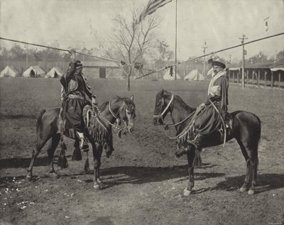 Arabiska Spearmen of the Wild East Show av American Photographer