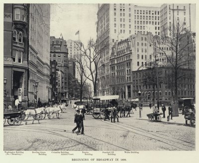 Början av Broadway 1899 (s/v foto) av American Photographer