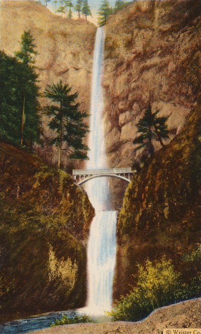 Benson Bridge vid Multnomah Falls (färgfoto) av American Photographer
