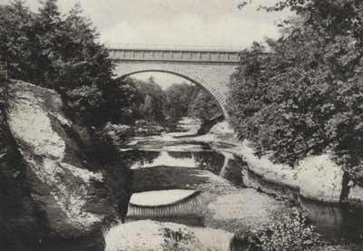 Boston: Echo Bridge, Newton Upper Falls, Newton (svartvitt foto) av American Photographer