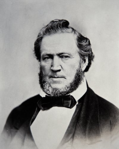 Brigham Young (1801-77) Mormonkyrkans andra president (s/v foto) av American Photographer