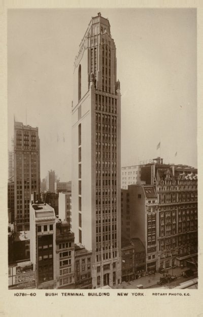 Bush Terminal Building, New York City, USA (svartvitt foto) av American Photographer
