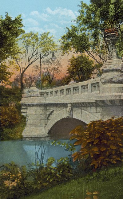 Cement Bridge, Garfield Park (färgad bild) av American Photographer