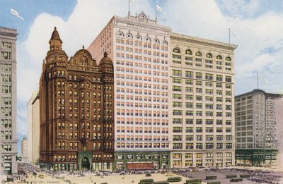 Chicago: Stort detaljhandelsområde på State Street (färgfoto) av American Photographer