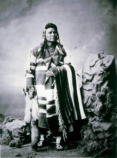 Chef Joseph (1840-1904) ca 1880 (s/v foto) av American Photographer