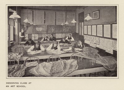Designlektion på en konstskola (svartvitt foto) av American Photographer