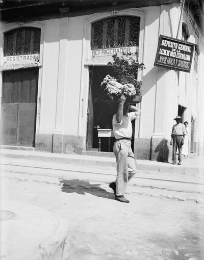 Blomsterförsäljare, Havanna, ca 1910 (s/v foto) av American Photographer