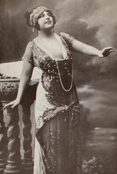 Geraldine Farrar, som "Tosca" (svartvitt foto) av American Photographer