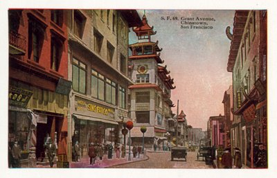 Grant Avenue, Chinatown, San Francisco (färglagd bild) av American Photographer