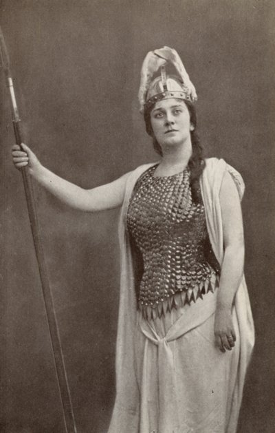 Lillian Nordica, som Brunnhilde, i "Die Walkure" (svartvitt foto) av American Photographer