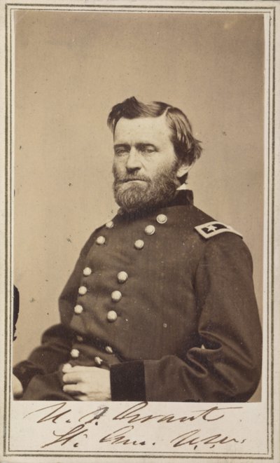 Generalmajor Ulysses S. Grant, officer i den federala armén av American Photographer