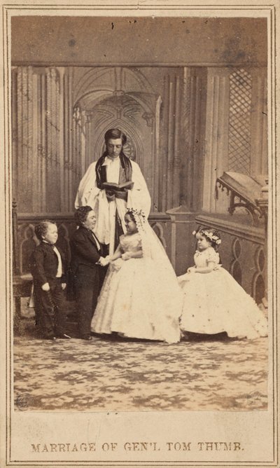 General Tom Thumb gifter sig,1863 (foto) av American Photographer
