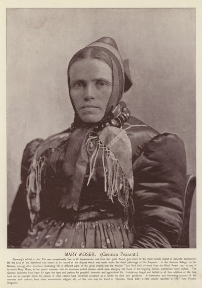 Mary Moser, tysk bonde av American Photographer