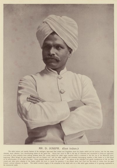 Mr D Joseph, ostindien av American Photographer