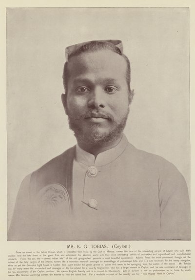Mr K G Tobias, Ceylon av American Photographer