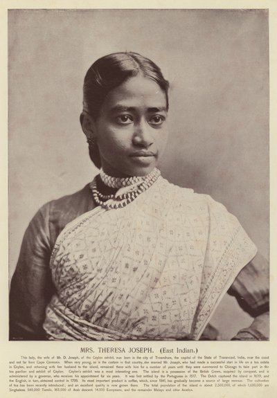Mrs Theresa Joseph, ostindiska av American Photographer