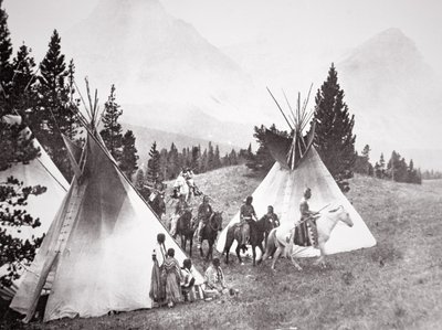Native American Teepee Camp, Montana, ca 1900 (s/v foto) av American Photographer