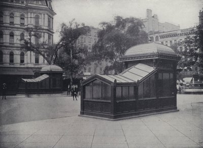 New York: Tunnelbaneingång (svartvitt foto) av American Photographer
