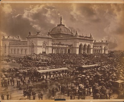 Invigningsdag, "The Orators", Centennial International Exhibition of 1876, Philadelphia av American Photographer