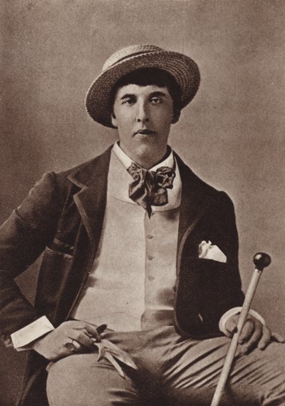 Oscar Wilde, irländsk poet och dramatiker, i Amerika (svartvitt foto) av American Photographer