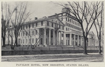Pavilion Hotel, New Brighton, Staten Island (svart/vitt foto) av American Photographer