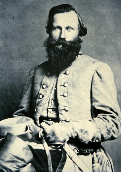 Porträtt av general J.E.B. Stuart (s/v foto) av American Photographer